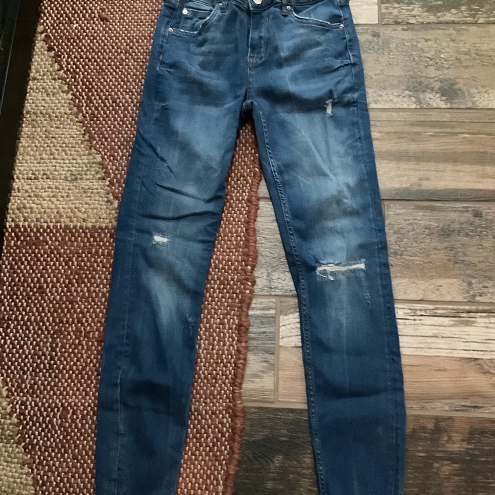 Zara Blue Denim Jeans Skinny size 6